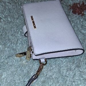 Michael Kors Cream Wallet with Gold Hardware